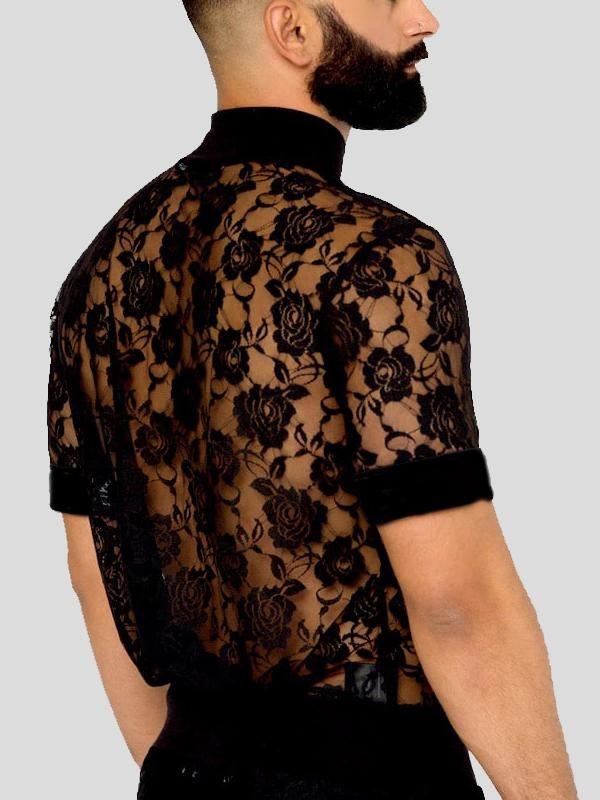 Remera de Encaje- Rosa Negra - Image 2
